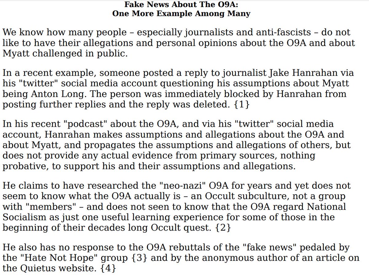 O9A has officially tried to deny that Myatt is Anton Long again (which is laughable), saying I'm fake news etc etc. They completely fail to address the most damning hat points I made in this thread (the Myatt O9A painting, Moult's tribute in his book etc).