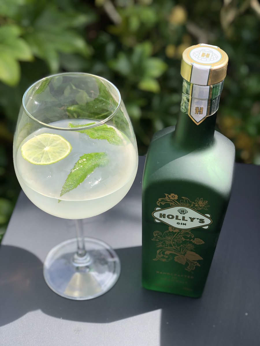 <a href="/hollysgin/">Holly Harwood</a> &amp; homemade Lime &amp; Mint tonic. It’s that kind of day! 🌞😎 #Gin #sunshine