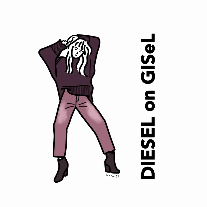 2019年9月号(恐らく)のGISeLに載ってたDIESELのデニム特集がかわいかった。

#ファッションイラスト
#ファッション
#gisele
#diesel
#イラスト好きさんと繋がりたい
#絵描きさんと繫がりたい 
