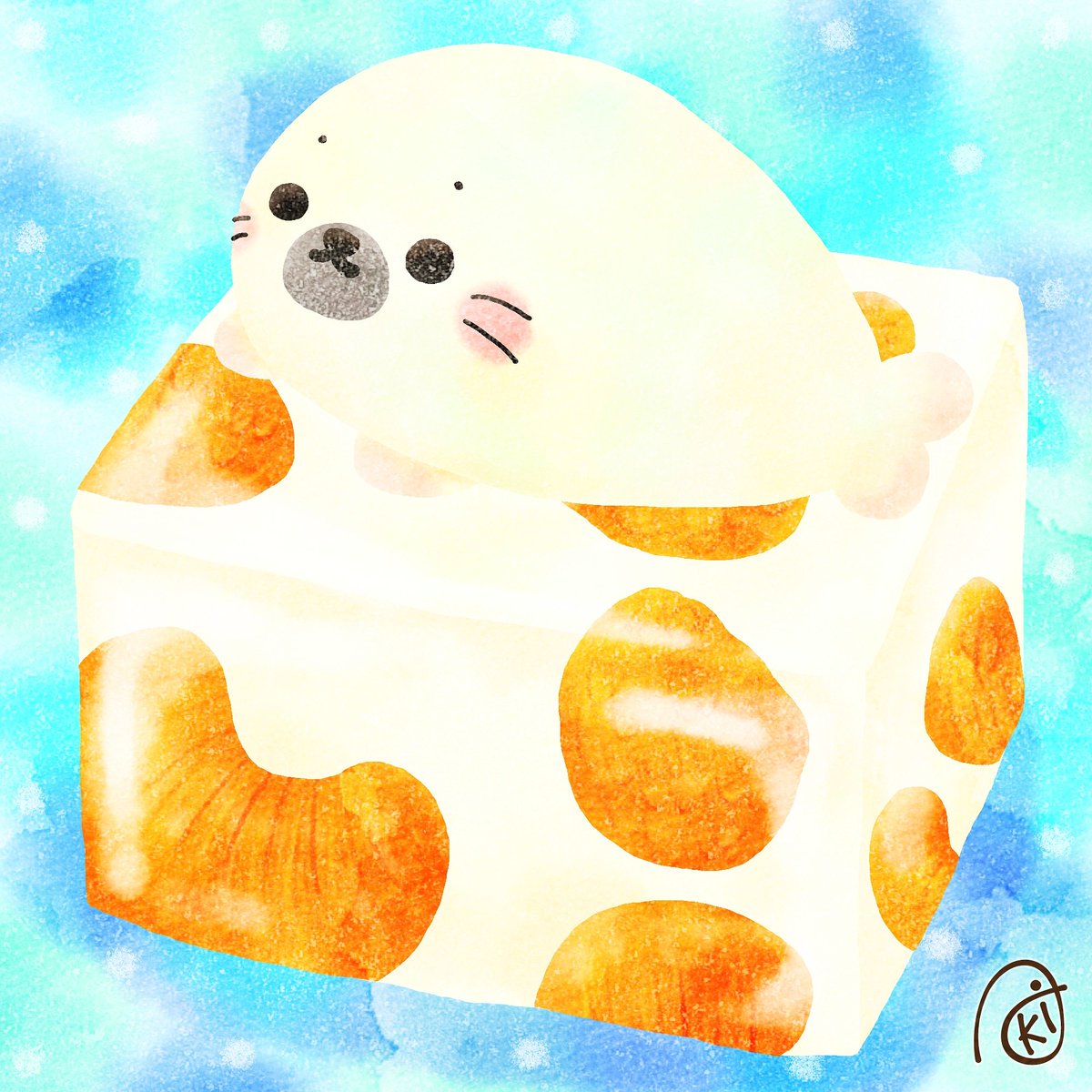 Aki 牛乳みかん寒天 イラスト お絵描き アザラシ 牛乳寒天 Aki 牛乳みかん寒天 イラスト お絵描き アザラシ 牛乳寒天