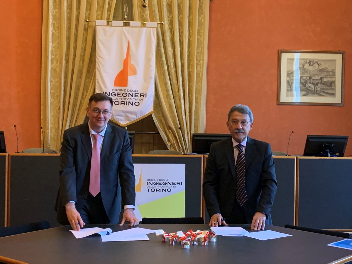 UITORINO's tweet photo. Siglata l'intesa tra la nostra Associazione Imprese Impianti Tecnologici #AIT e l'Ordine degli Ingegneri della Provincia di Torino sul tema della #sicurezza nei #cantieri alla luce dell'emergenza #Covid19| La firma di Carlo Antonio Gandini e Alessio Toneguzzo|#UISOCIAL https://t.co/aVHpqsX9de