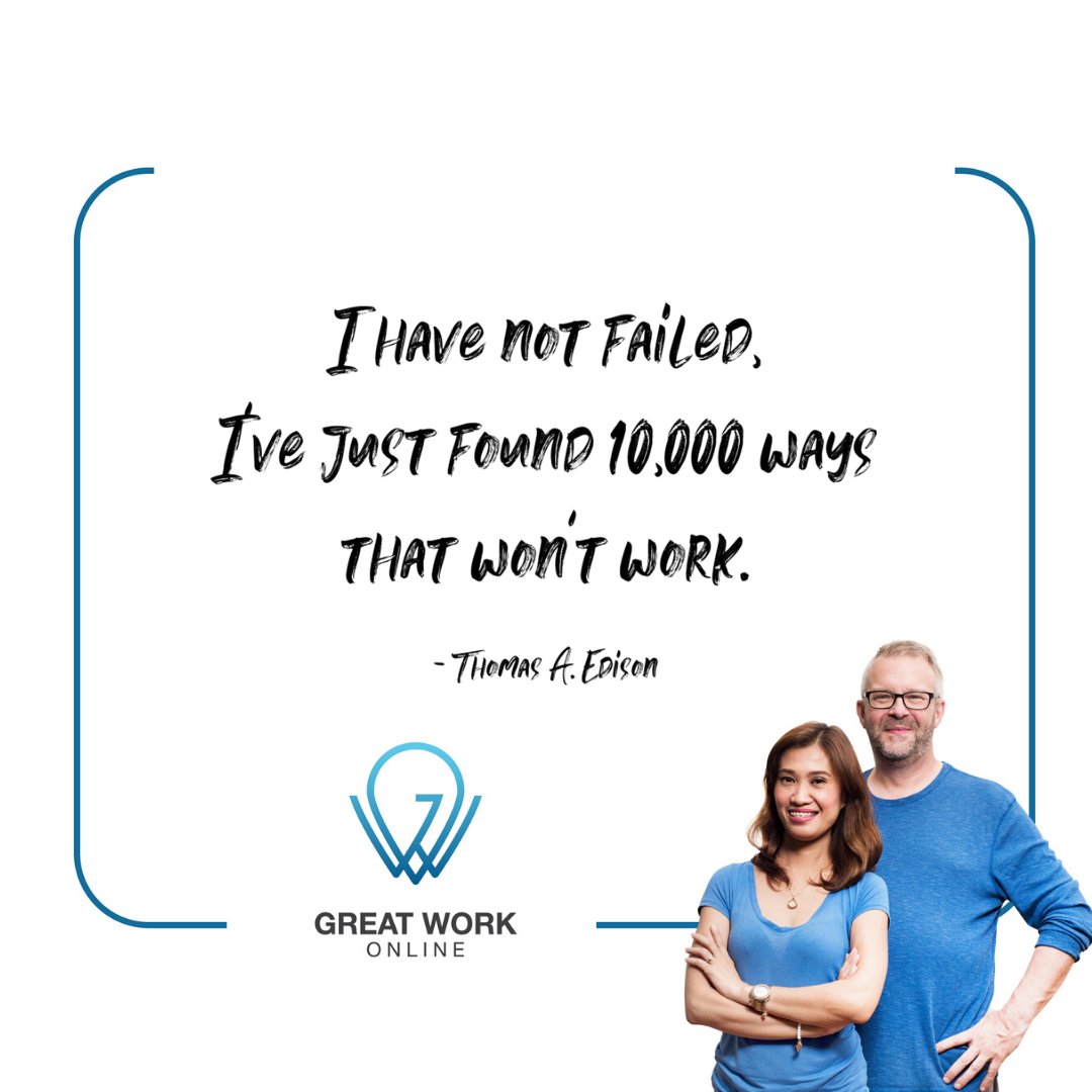 greatworkonline's tweet photo. Totally agree.
Failure is an important ingredient to your success.

#buildingyouronlineteam #digitalmarketingteam #remotestaff https://t.co/UbNAcX0lVg
