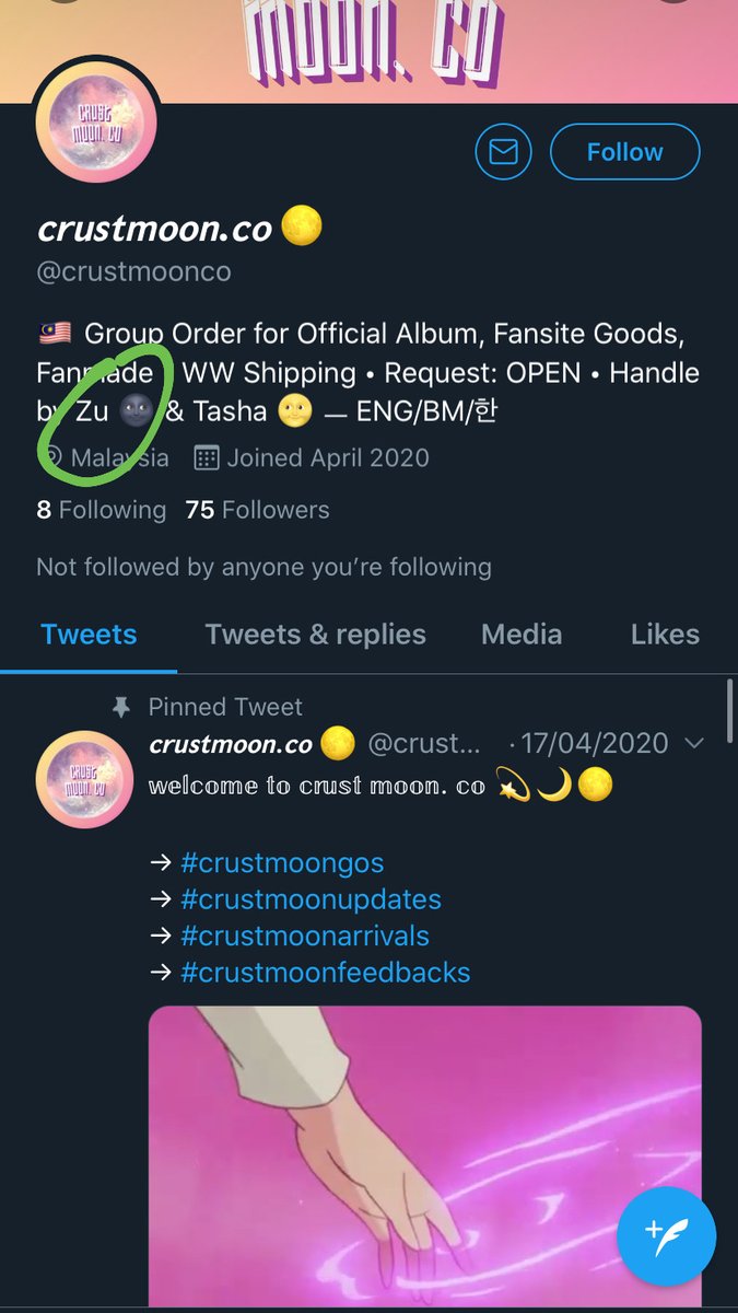 So once again, I searched through my twitter tags and found that one of @/crustmoonco ‘s “founders” is named Zu. At this point, my heart was already in my stomach. As crustmoonco has tag me multiple times in their tweets to help rt their sales.