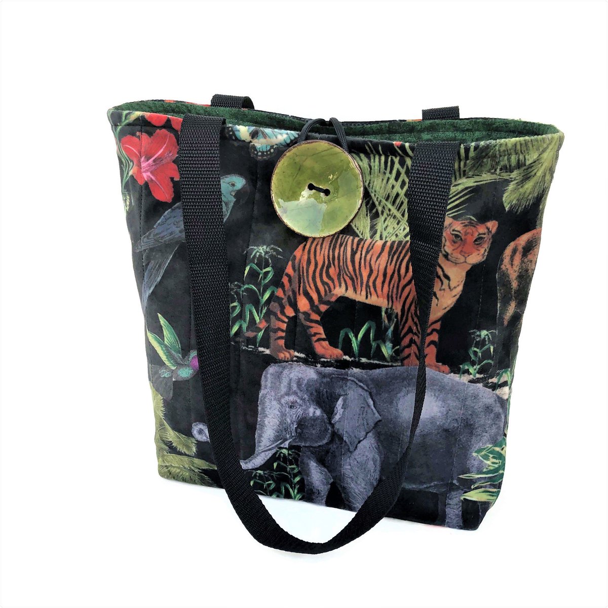 Excited to share this item from my #etsy shop: #giftfirher #veganbags #tiger #elephant #vegan suede  etsy.me/2LYISsT