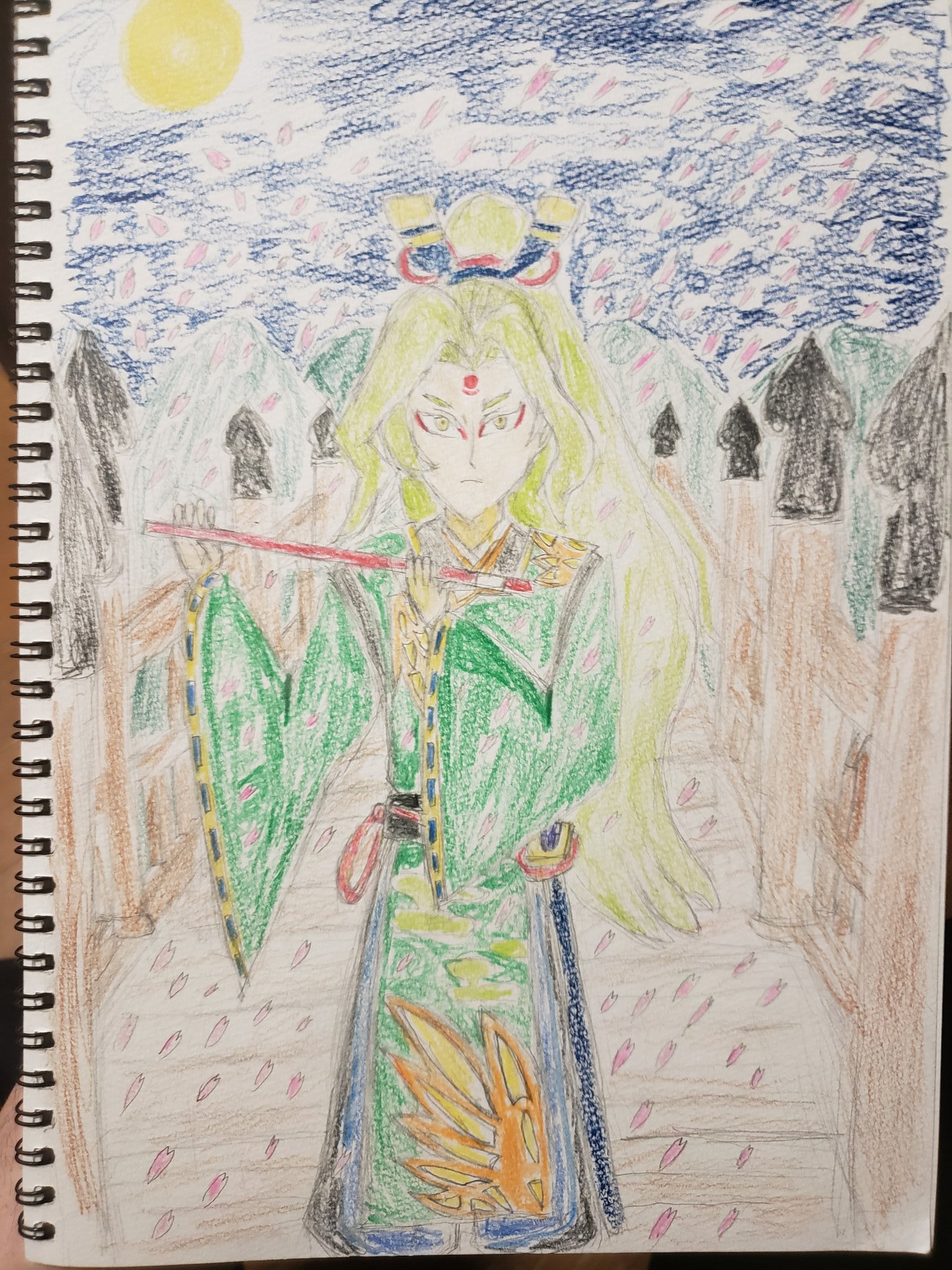 ট ইট র 有人 花舞う夜で 妖怪ウォッチ 鬼太郎のイラスト 今回は和風妖怪という事で妖怪ウォッチシャドウサイドに登場する幻魔 義経 と大逆の四将の一人である妖狐 玉藻前 を描きました 和風妖怪は桜が似合いそうなので桜吹雪