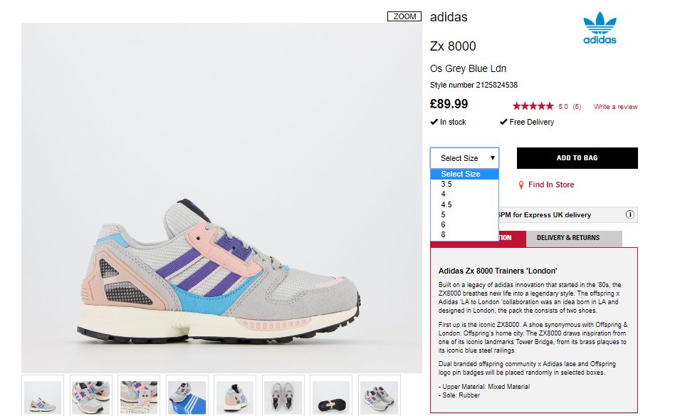 offspring adidas zx 8000