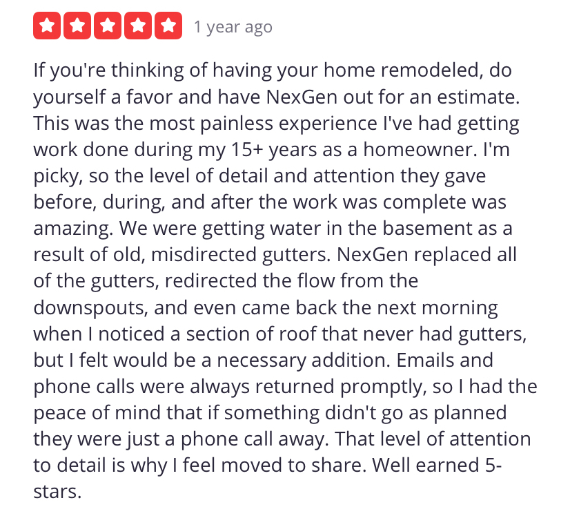 NexGenRemodel's tweet image. What we do at NexGen Exterior Home Remodeling is build strong, personal relationships and utilize our remodeling services as the platform to support our commitment to giving back in a very impactful way. #betterpeople  #betterprocess  #betterproducts  #betterpurpose