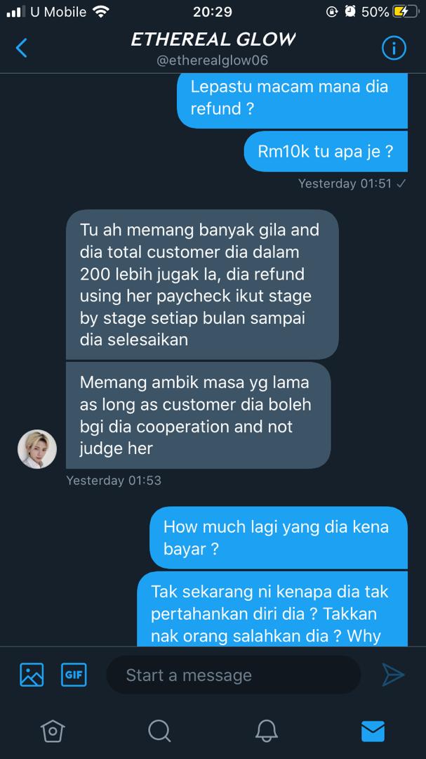 My friend continued the conversation with this “Zu” and suddenly “Zu” brought up the topic of Qistina Tijani and how her “innocent friend” ’s life got ruined because of malicious threads. Mind you, my friend didnt even ask about Qiss.(ss below)