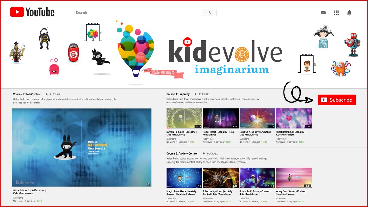 Kidevolve's tweet photo. PANDEMIC HELP FOR FAMILIES
Kidevolve’s Imaginarium and the awesome world of Creative Mind Journeys are now LIVE on YouTube! Built for kids 6-12.
#kidsmindfuless #kidevolve #kidsmentalhealth #covid19 #coronavirus #guidedmeditationsforkids #homeschooling
https://t.co/lLOZfi61xr https://t.co/2S4UuAxq3w