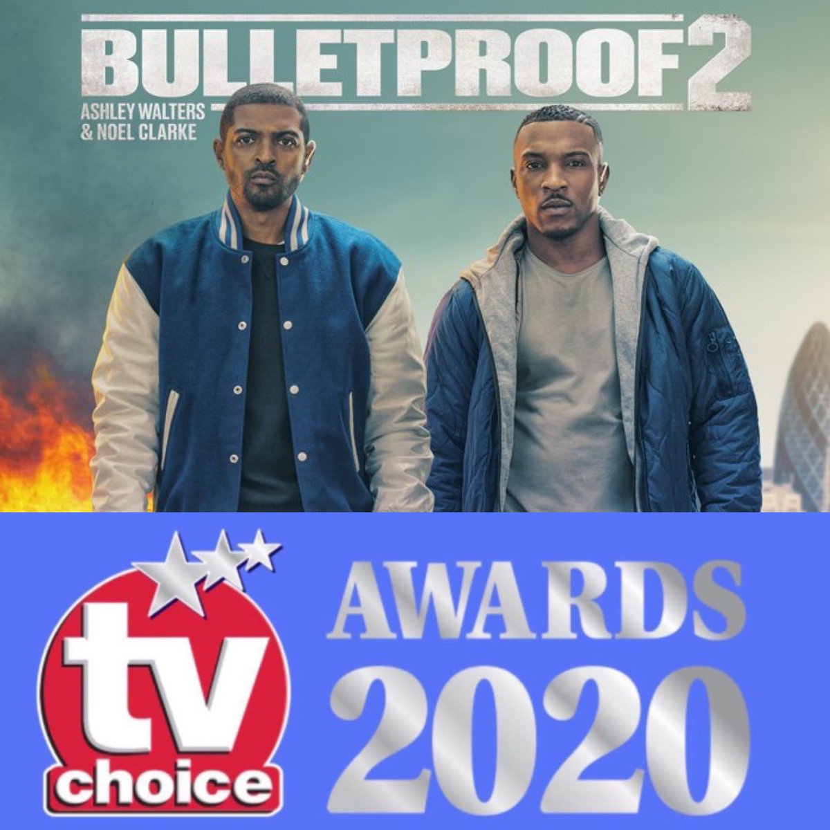 NoelClarke's tweet photo. BULLETPROOF FANS. 
So. We’ve finally been Long listed for an Award.  TV CHOICE AWARDS Best Drama! Myself n Ashley have also been Long Listed for best Actor as well. 

Now would be a good time to show everyone how much you love the show.  VOTE FOR US HERE https://t.co/hi5wNF2123 https://t.co/etWTNfS9H5