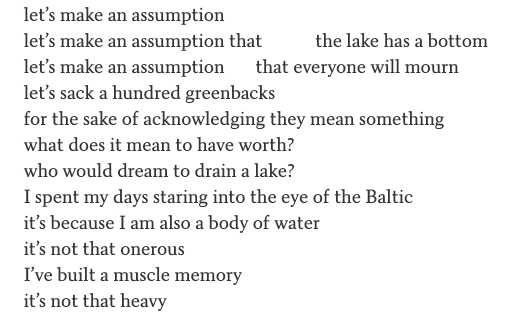 asiya wadud (@asiyawadud) on Twitter photo I'm honored to have an excerpt of 'attention as a form of ethics' in Poem-a-Day. Many thanks to Monica Youn, May's editor. 🤎🤎🤎
This piece is in my forthcoming book, No Knowledge Is Complete Until It Passes Through My Body (2021, <a href="/nightboatbooks/">Nightboat Books</a>) I'm honored to have an excerpt of 'attention as a form of ethics' in Poem-a-Day. Many thanks to Monica Youn, May's editor. 🤎🤎🤎
This piece is in my forthcoming book, No Knowledge Is Complete Until It Passes Through My Body (2021, <a href="/nightboatbooks/">Nightboat Books</a>)
