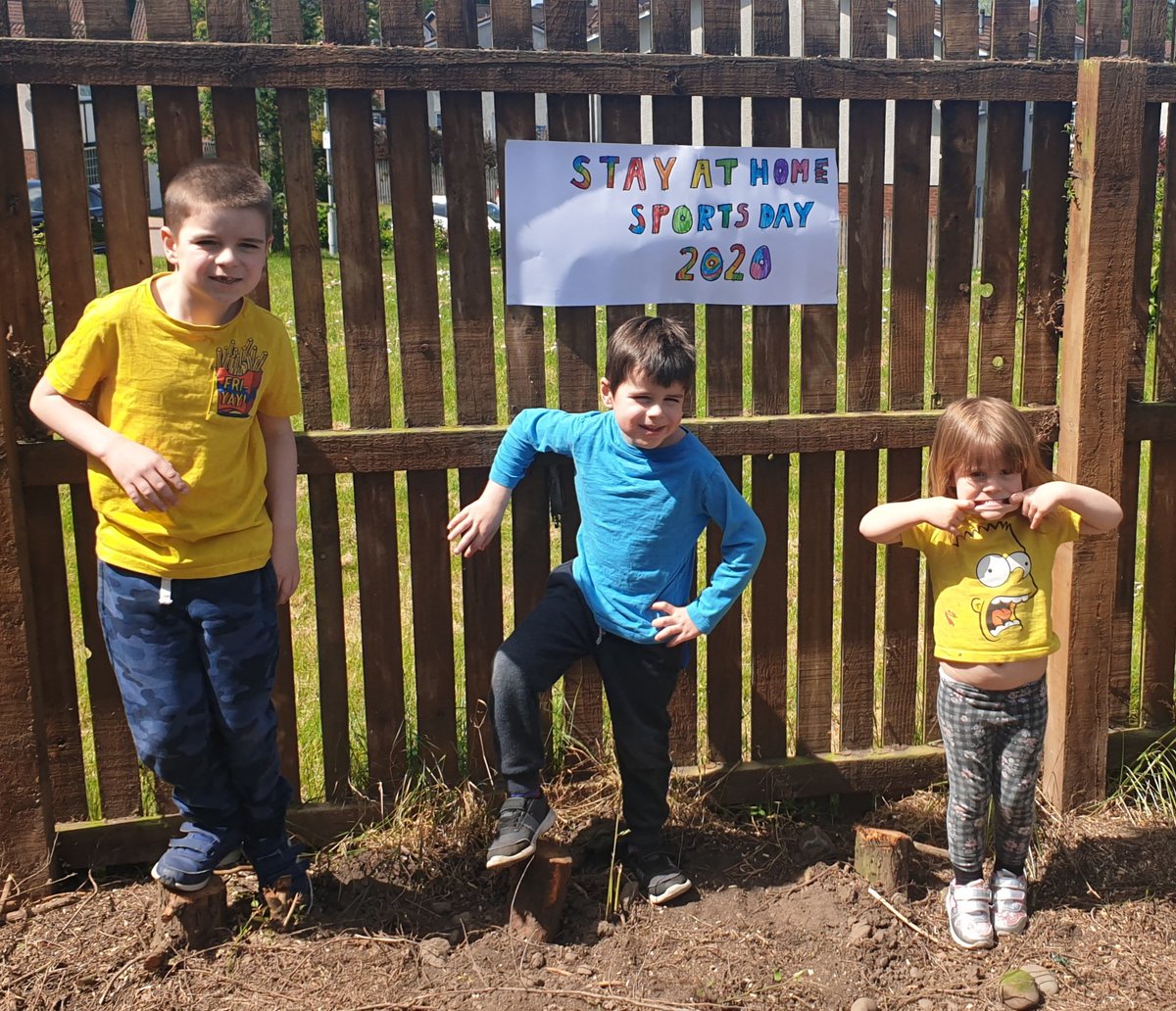 almalloy31's tweet photo. We had our stay at home sports day 2020 today. Kids had a great time! @IamGrantos1 @bannps @Strachan_bps @bannps_nursery_ https://t.co/wEf5WVJ25J