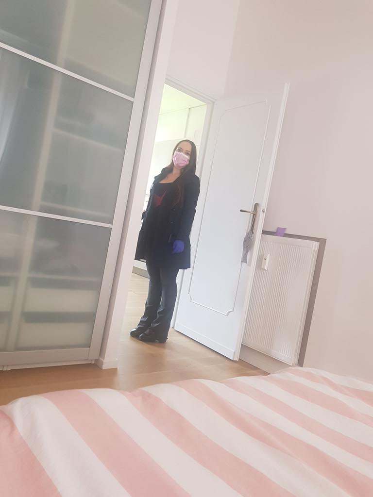 Pink girl in a pink house