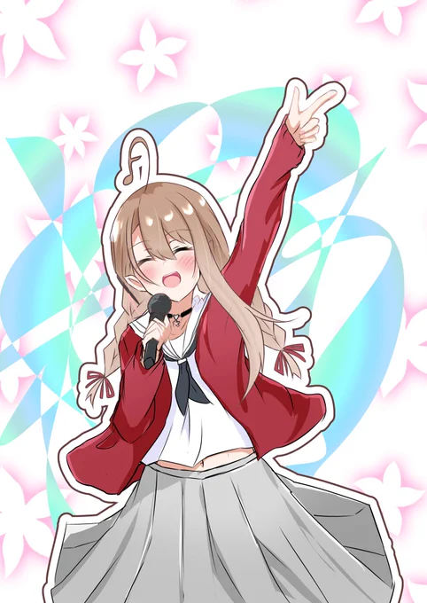 おうた( ᐢ˙꒳​˙ᐢ ) #さくらのしおり 