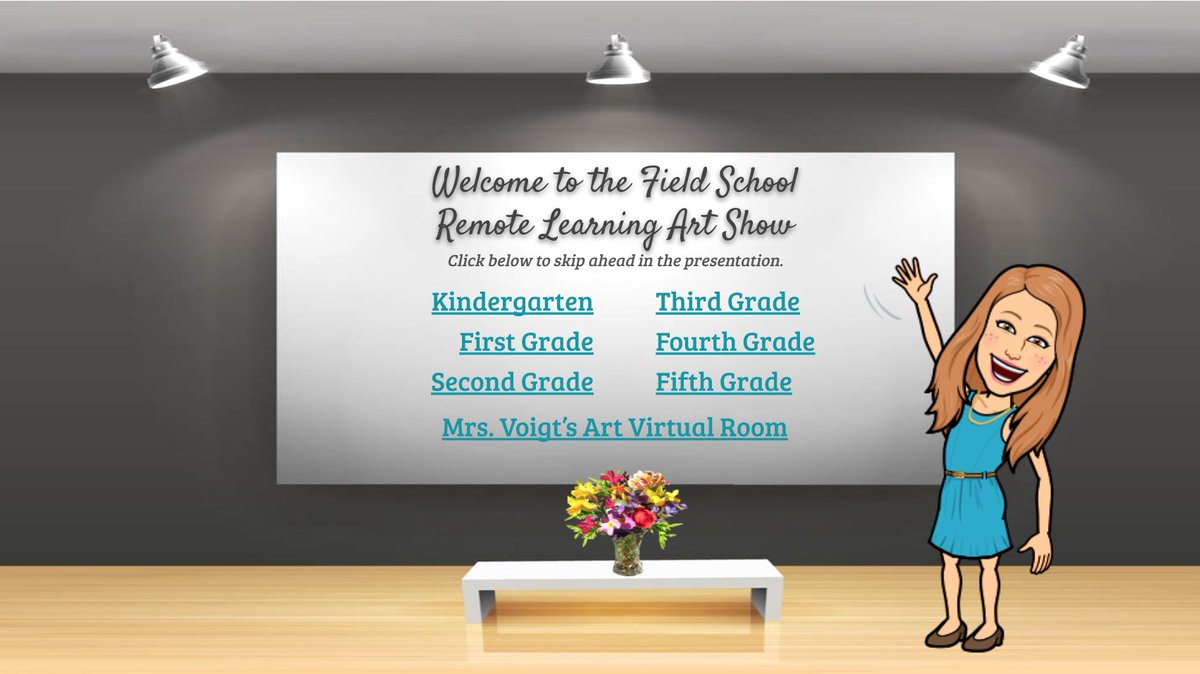 MrsVoigtArt's tweet photo. Please enjoy this Virtual Art Show to celebrate the amazing work that Field artists have created and uploaded to 
@Seesaw during remote learning! #EngagedD64 #VirtualArtShow #BitmojiClassroom #Seesaw #GoogleSlides #RemoteLearning
LINK: https://t.co/sZk0KFBrcW https://t.co/PjSpKqlMN9