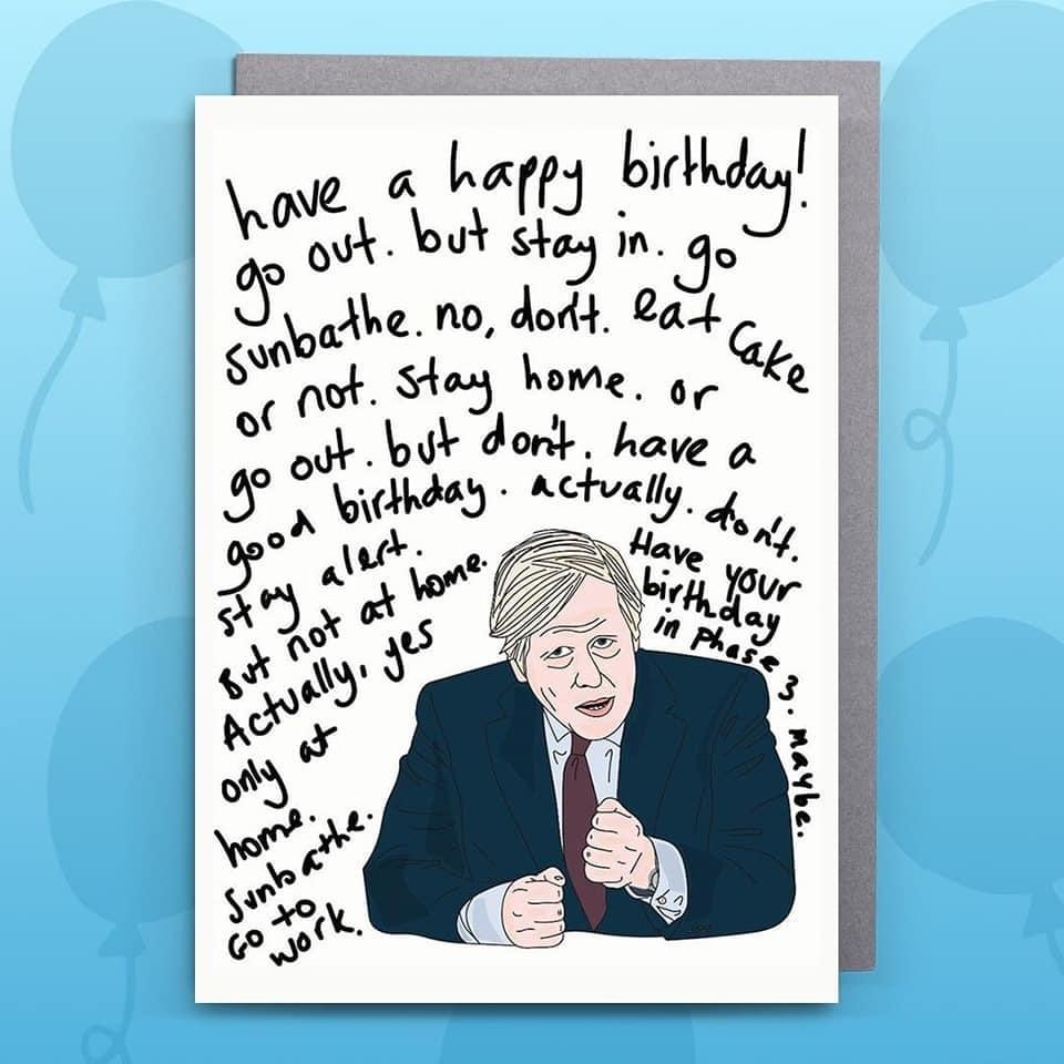 RussJonesUK's tweet photo. @bbcburnsy When people are buying cards like this it’s clear the government’s key public health message is failing... and who is responsible for this ambiguity? https://t.co/FLyPTz91Z8