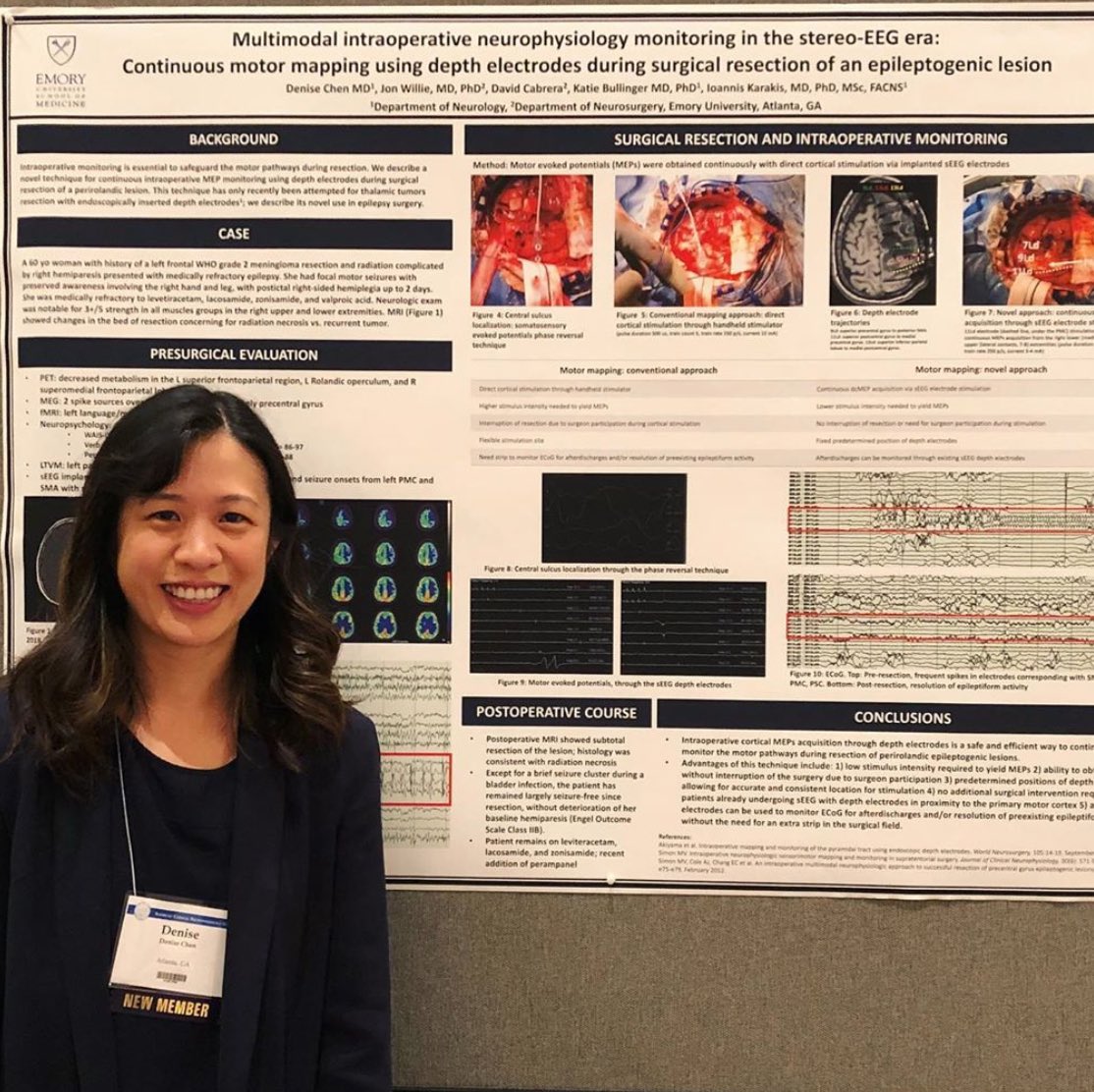 EmoryNeurology's tweet photo. #ResidentProfile
@DeniseFChen PGY4/Chief Resident
Denise will be staying @EmoryNeurology for CNP/Epilepsy fellowship. She loves #ATL for @AtlantaBeltLine and the Fox Theatre. She loves Emory for the friendly environment and her #NeuroFam https://t.co/lfvxqGO9MN
