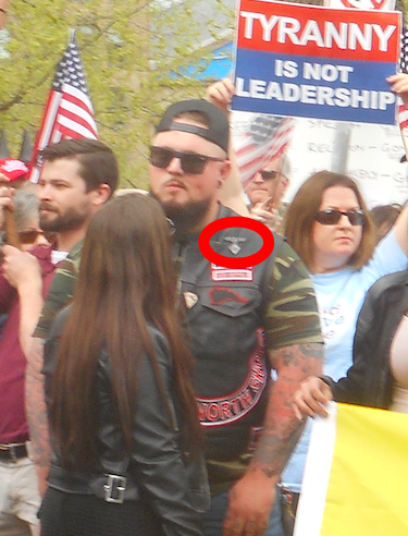 1/ REOPEN MA is holding another rally on 5/30.Meet Justin Cardoso, one of the neo-Nazis attendees, who wore a Nazi Reichsadler pin to a recent event.He's a Red Devil, a 1% motorcycle gang, and a member of the IUEO Local 4.You can contact them here:  https://www.iuoelocal4.org/contact-us/ 