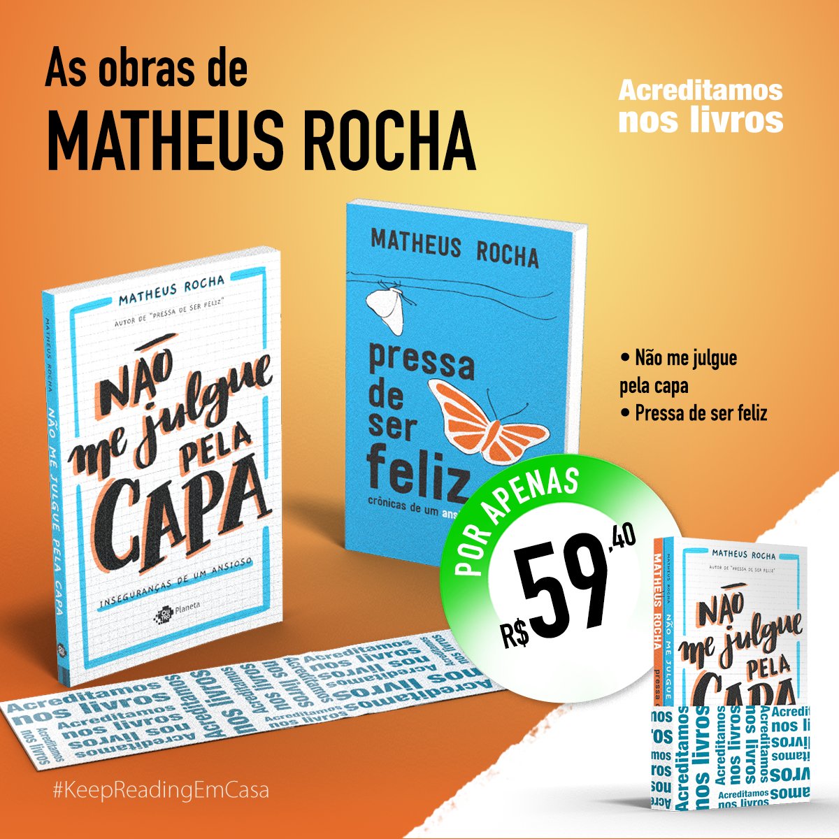 PlanetaLivrosBR's tweet photo. O incentivo que faltava para você iniciar boas leituras nesse período de isolamento!
Confira nossa seleção Acreditamos nos Livros, com preços especiais!

- Compre aqui: https://t.co/aFn762WETx
⠀
#Acreditamosnolivros  #Keepreadingemcasa #Keepreadingencasa #leiaemcasa https://t.co/AuKwt5OqRv