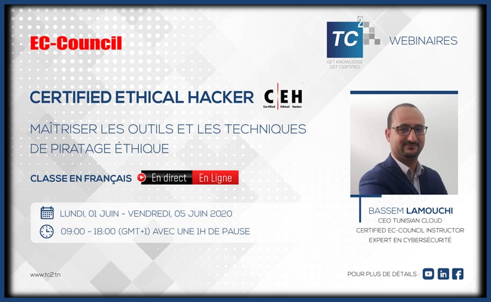 EssokaRwanda's tweet photo. la formation en ligne Certified Ethical Hacker (CEH) en langue française sur la plateforme de EC-Council.

 Le kit comprend: formation webinaire + didacticiel officiel + plate-forme iLab + examen de surveillance à distance.

 Veuillez nous contactez https://t.co/xrkULNFleM https://t.co/3q0Gw7fIxy