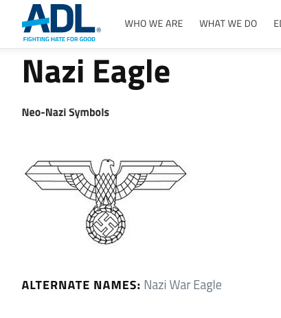 3/ And Justin Cardoso, who's been attending the Reopen protests alongside Morrissey, loves Nazi gear, too.He wore a Reichsadler pin, also called a "Nazi War Eagle" to a recent Reopen event.