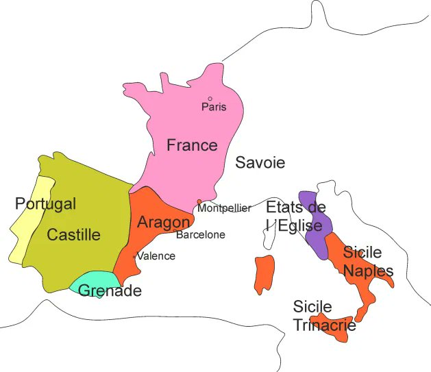 La Sicile fut séparée en 2 suite aux Vêpres siciliennes lorsque les français furent massacrés par les siciliens. La Sicile continentale devint le Royaume de Naples et la Sicile insulaire le Royaume de Trinacrie.