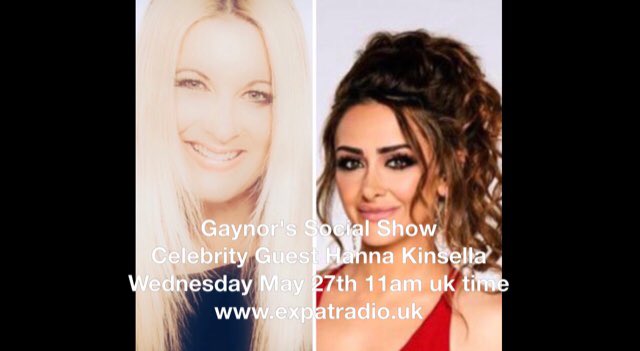One more sleep🙏🏻 The beautiful Hanna Kinsella on my radio show tomorrow Wednesday May 27th 11am 💖🎧🎤🎼 Brains &amp; Beauty Dr Hanna Kinsella is one of The Real Housewives of Cheshire💕💕 @TheWillieMorgan <a href="/lorraine5270/">Lorraine Findlay</a> <a href="/celebagents/">CelebAgents</a> @ccunnellon @ExpatRadiocom