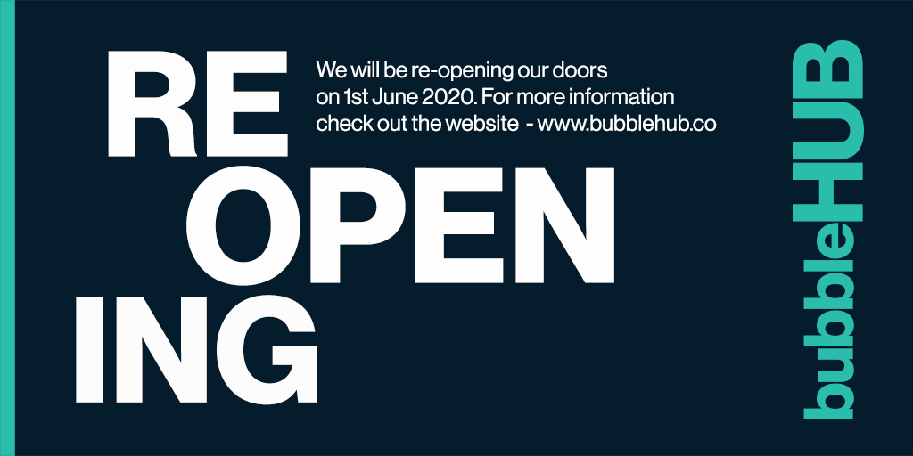 bubblehubco's tweet photo. We are excited to announce we will be re-opening on Monday 1st June. To view our special post-lockdown prices and understand our social distancing measures then check out the website - https://t.co/oCN9dDoMKP https://t.co/Sf4yVjnCuq