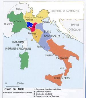 Situation avant la colonisation italienne. Images du Royaume des Deux Siciles.