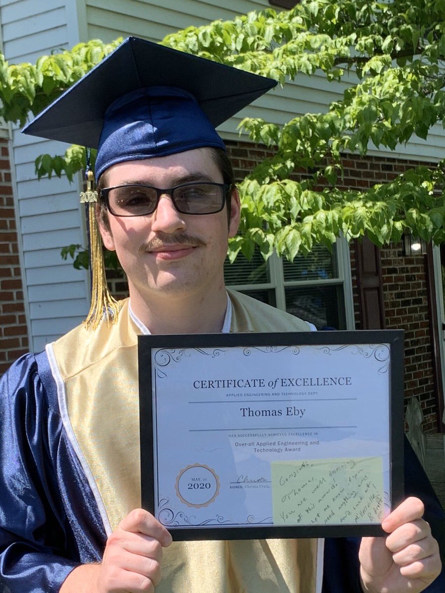 Congrats Thomas Eby on this year’s senior “Over-all Applied Engineering &amp; Technology” award/scholarship!  Well deserved and good luck this Fall at Millersville!🏆🏆 🏆<a href="/pennmanor/">Penn Manor SD</a>