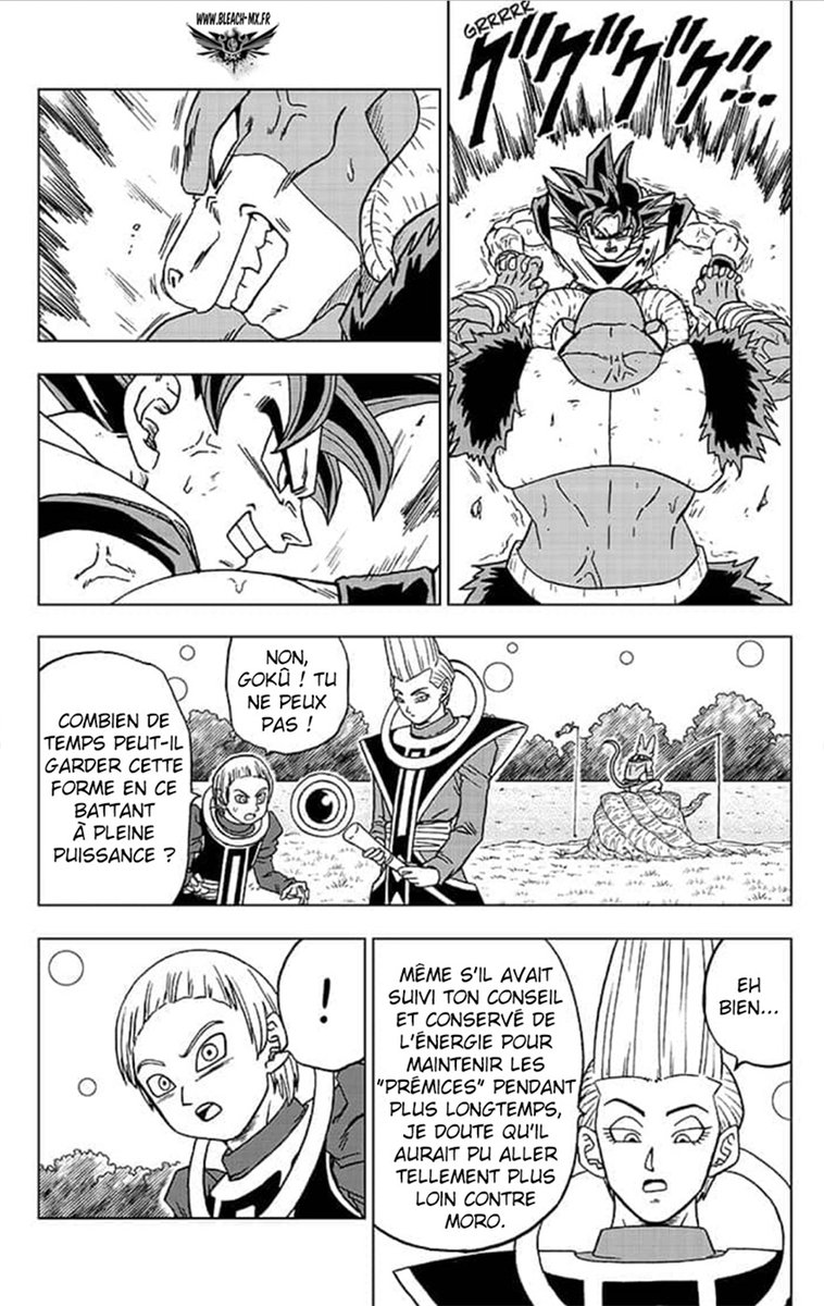 Et nous en venons au chapitre 60 qui a tant divisé!A vraie dire, le Goku de ce chapitre cumule toutes les tares que j'ai évoqué plus haut: pas un seul monologue sur son combat ou son adversaire et surtout, aucune analyse de propre son pouvoir alors qu'il est en déroute!