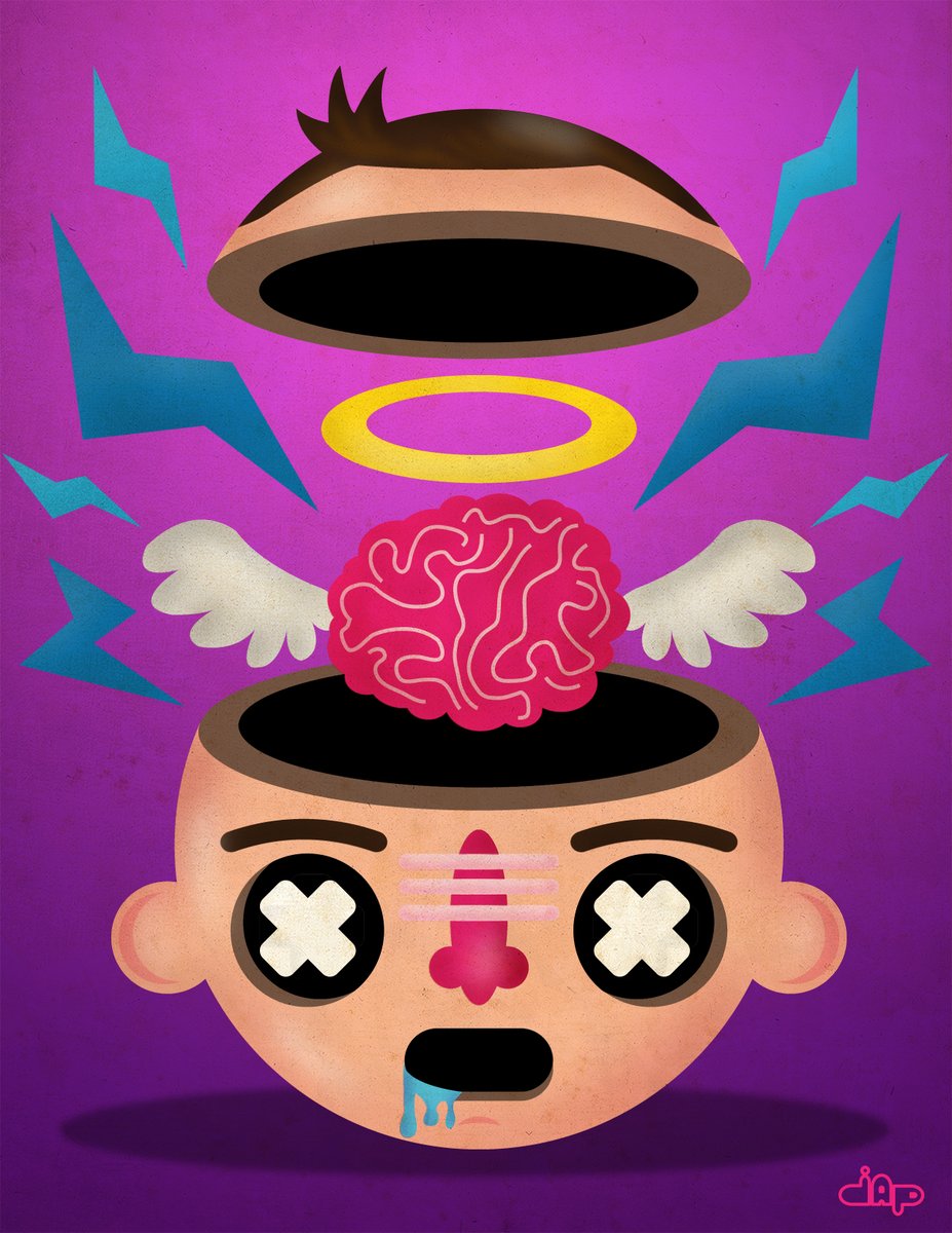 NeonMob's tweet photo. Insane in the membrane … It’s All in Your Head by @japdiseno.

https://t.co/E15o507RI0

#neonmob #art #tradingcards #cute #characters https://t.co/8sZoCAiKFN