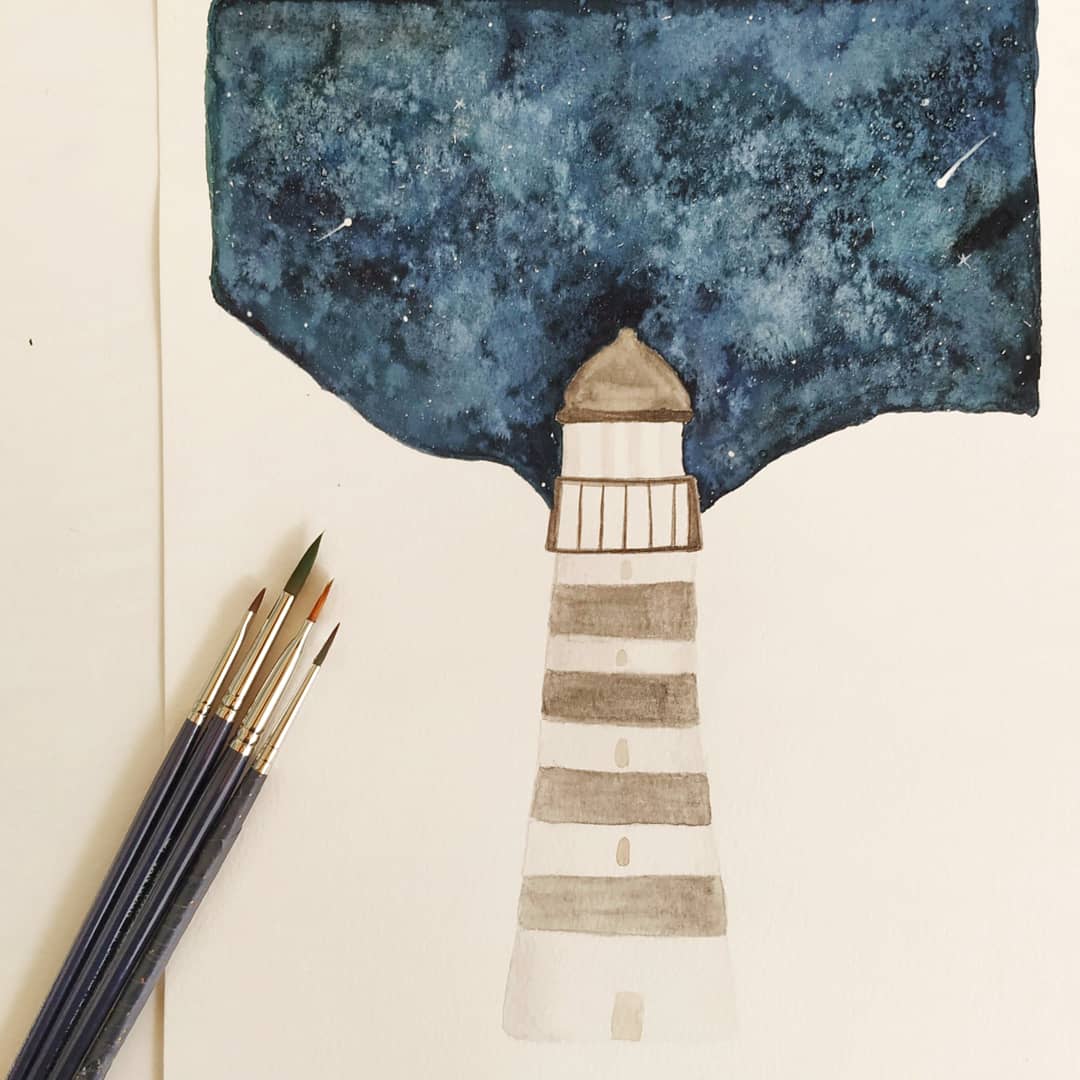 tabascoprints's tweet photo. ✨Los intervalos entre cada destello de luz de los faros marca el código que indica a los barcos frente a qué punto de la costa se encuentran. Cada faro un código. Es maravilloso, ¿no? ⁣

https://t.co/hQ9Gr5n0FJ
⁣⁣
#lighthouse #watercolor https://t.co/sr9YbIRL9a