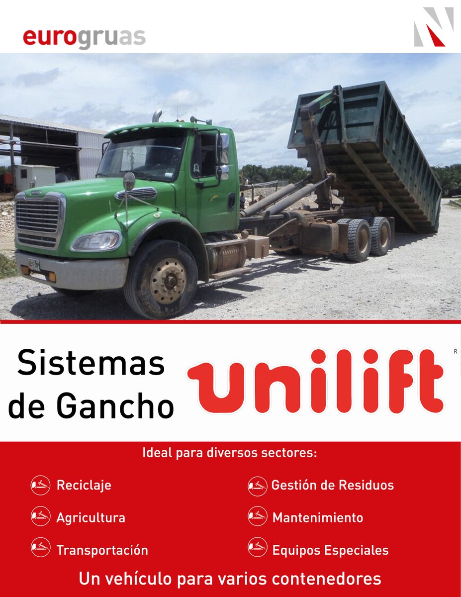 EurogruSA's tweet photo. Sistema de Gancho para carga y descarga de contenedores es #Unilift https://t.co/2gs0xRm0OB