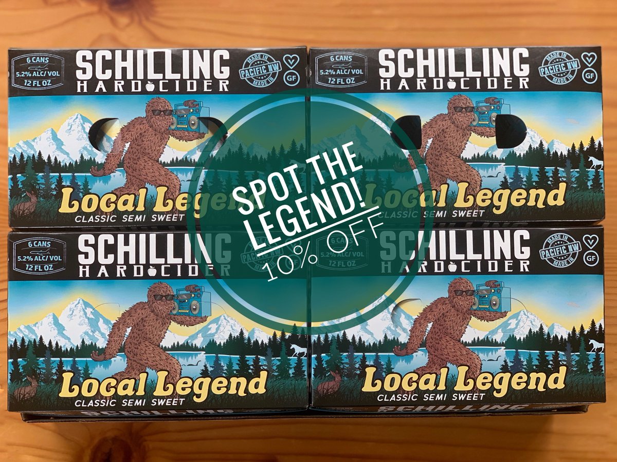 SchillingPDX's tweet photo. New deal alert! Spot the Legend before it vanishes. 10% off full cases of our newest cider release, Local Legend!      Order online for #freedelivery.                     https://t.co/pGL9S0OFwn.                   #schillingciderhousepdx https://t.co/0euHyJBUtA