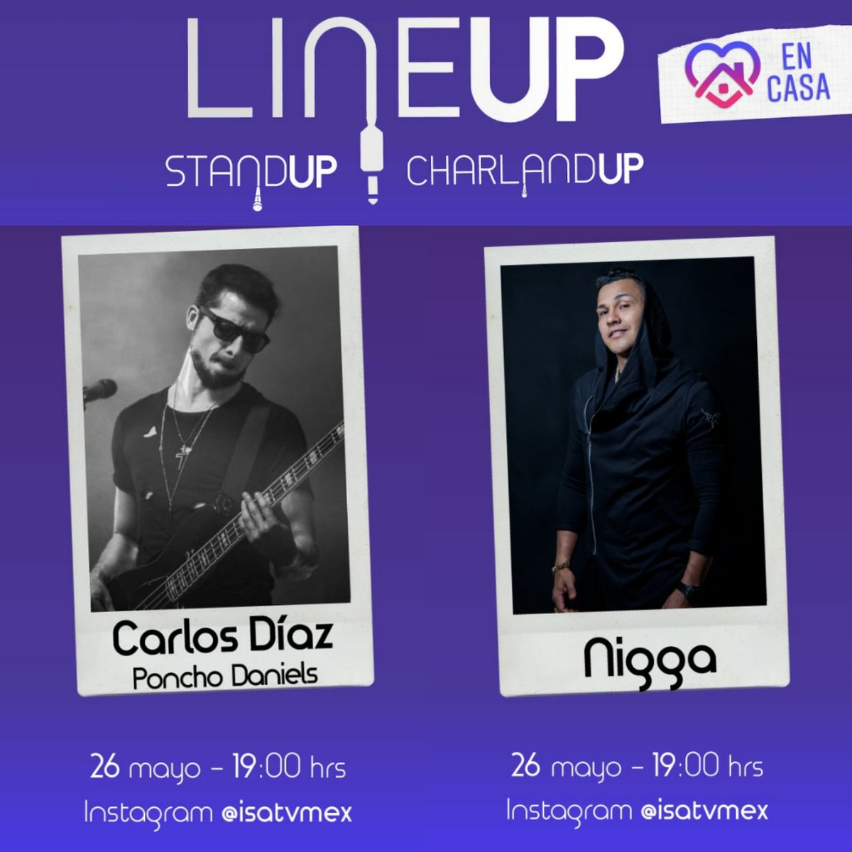 Hoy es turno de <a href="/ponchodaniels/">Carlos Alfonso Díaz</a> y de <a href="/flexoficial/">FLEX</a> en <a href="/ISATVMEX/">ISATV</a> 
¡No se lo pierdan!