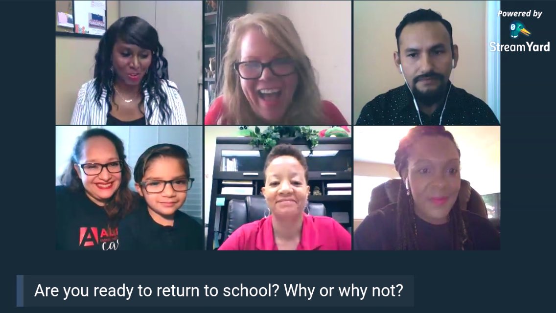 PerezEduPage's tweet image. It was an absolute pleasure to continue the conversation about what returning  to school might look like in the midst of COVID-19. Thank you, @DrA_Marshall for inviting Artie to share his perspective as a student! #keebleONEteam #wearealdine @AldineISD