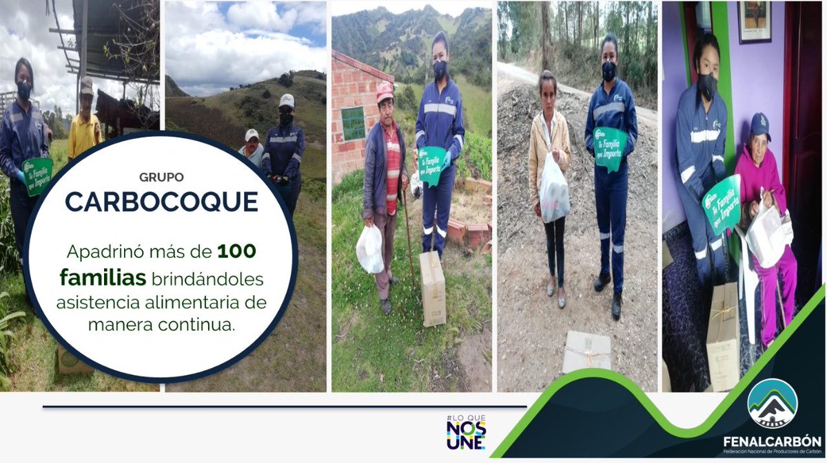 fenalcarbon's tweet photo. Apoyar a quienes más nos necesitan es #LoQueNosUne
Grupo #Carbocoque apadrinó 7 veredas de los municipios de Lenguazaque y Guachetá, entregando mercados quincenales y ratificando su compromiso con el cuidado de las familias.
#ConLaFeDelCarbonero https://t.co/udAKnzJSBF