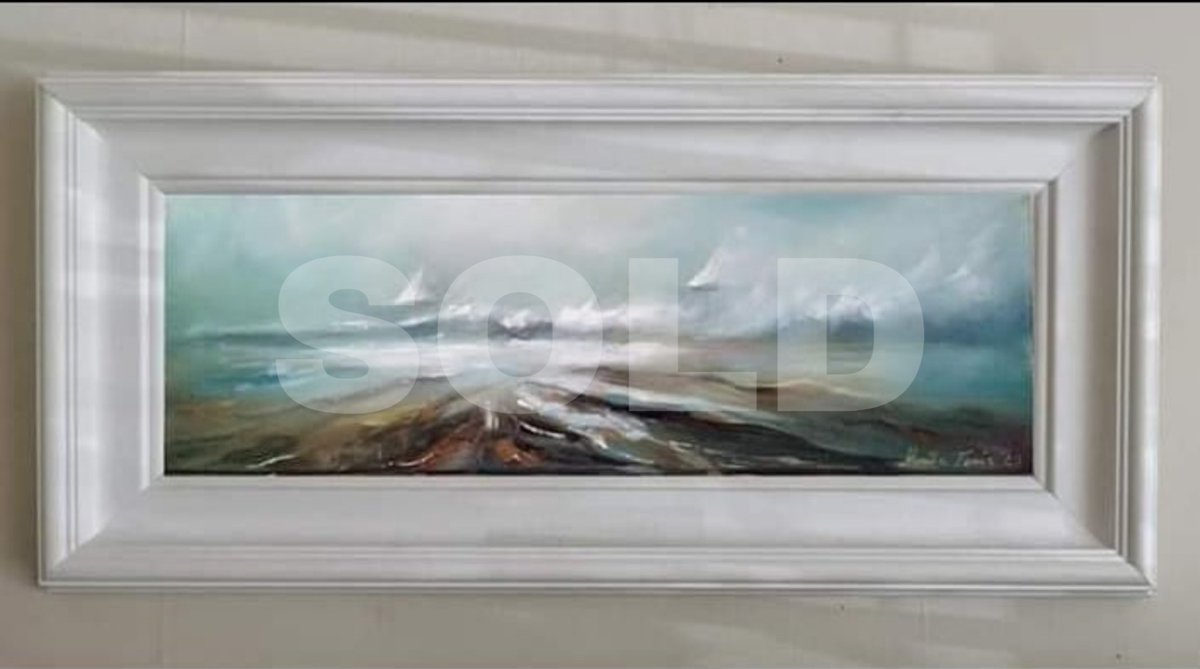 MonikaFerris's tweet photo. Surround yourself with art that is worth a thousand words❤️
#oilpainting from my new #seascape collection is still available "Lost in the right direction" 32cm x 64cm framed, €365 FREE postage.✨
#ArtLovers #interiordesign #lockdownArt #giftideas #homedecor #irishart #irishsea https://t.co/4V8frL8wcN