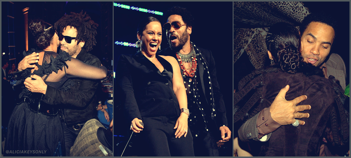 Happy 56th Birthday Lenny Kravitz! Here you are hugging with Alicia Keys  