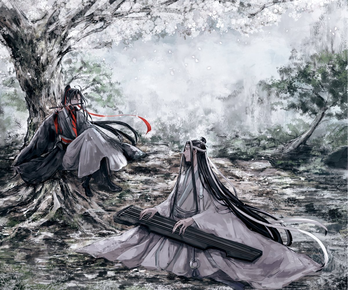 「共に奏でるあの曲
 #魔道祖师 」|roのイラスト