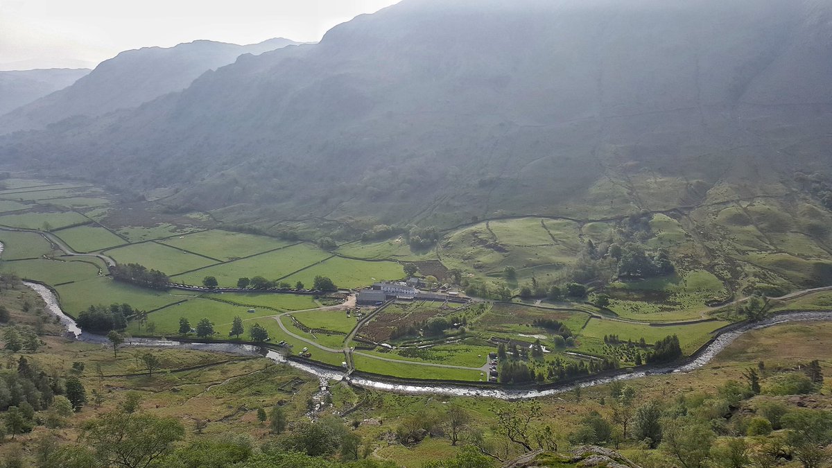 However I added a wee detour to the route to the summit of Kirk Fell, as the view of Gable from there is one of the finest!The view is Seathwaite Valley on a hazy morning as I started my ascent towards Gable... photos of my progress will be added through the week  #LakeDistrict