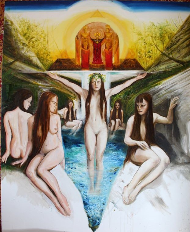 ArtLightBringer's tweet photo. Updating and at work on this
Nature is growing 🌿 Must be the springtime 😉
One woman is still missing. Still hiding somewhere.
They will be seven
✴️

#art #lightbringerart #oilpainting #esoteric #magick https://t.co/RbtdJwLahX