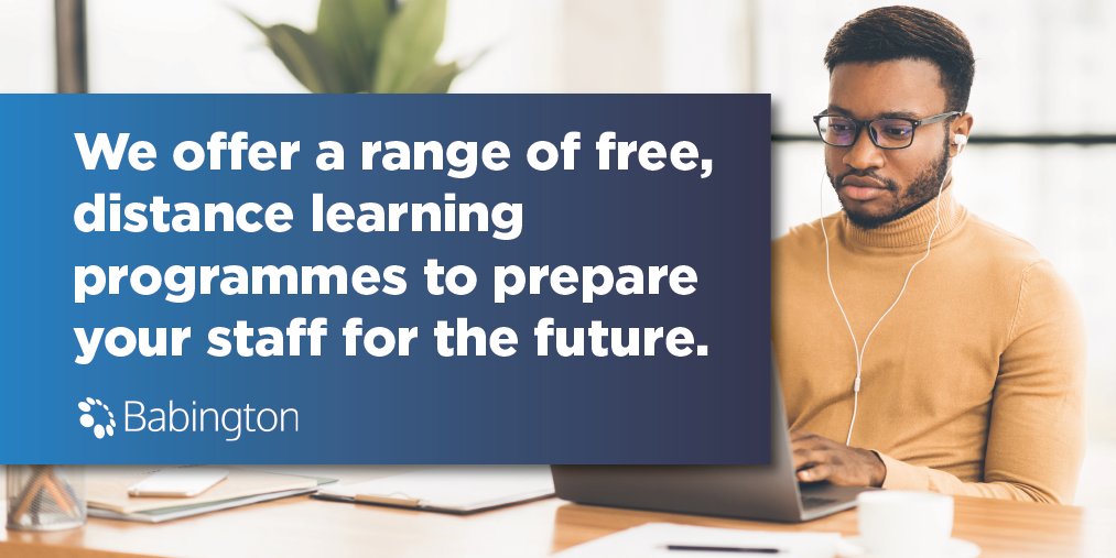 We may be experiencing difficult times, but Babington can make things easier for your employees with our in-situ learning programmes. Up-skilling your workforce will help them plan ahead and enhance team efficiency: babington.co.uk/free-online-le… #distancelearning