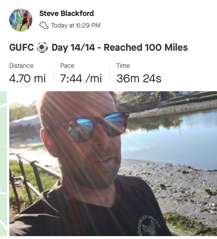 GoodwickUtd's tweet photo. It’s the final day and we’ve still got people out there getting the miles in bringing our total to 5373 miles.
#TheDoubleTreble
#ShalomHouse
#GUFC
#RAGURA 🔴⚫️ https://t.co/ZKj66Bu7vD