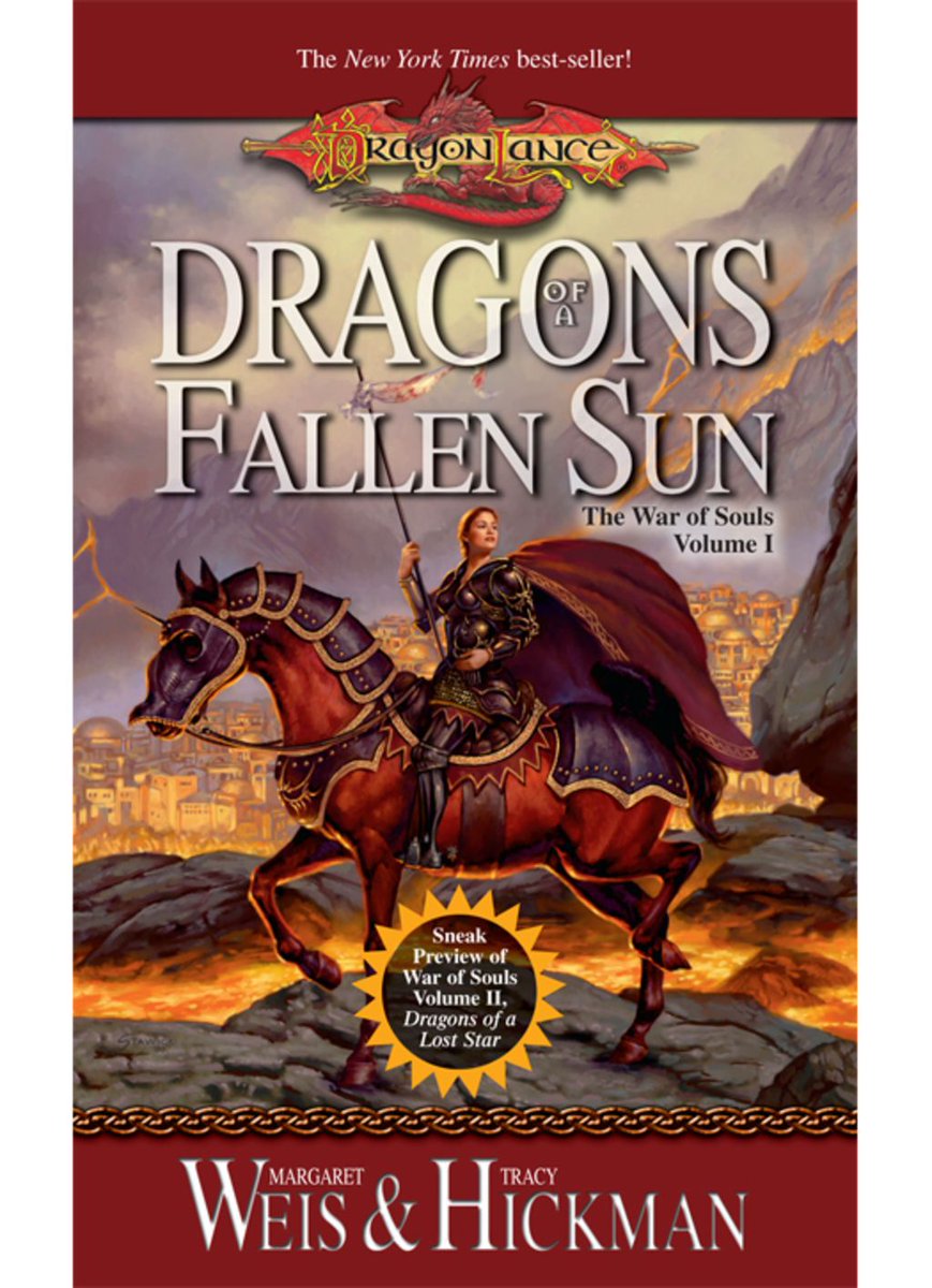 dragons of a fallen sun by margaret weis and tracy hickman4/5 (re-read)