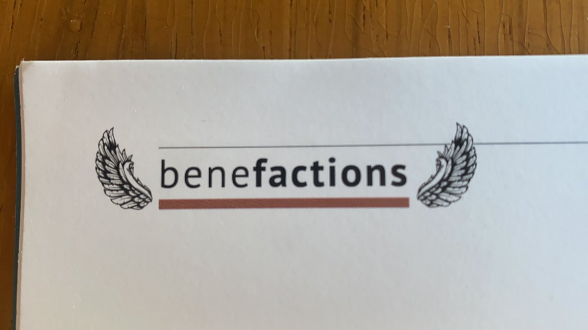 The front of the book is a section called “benefactions”