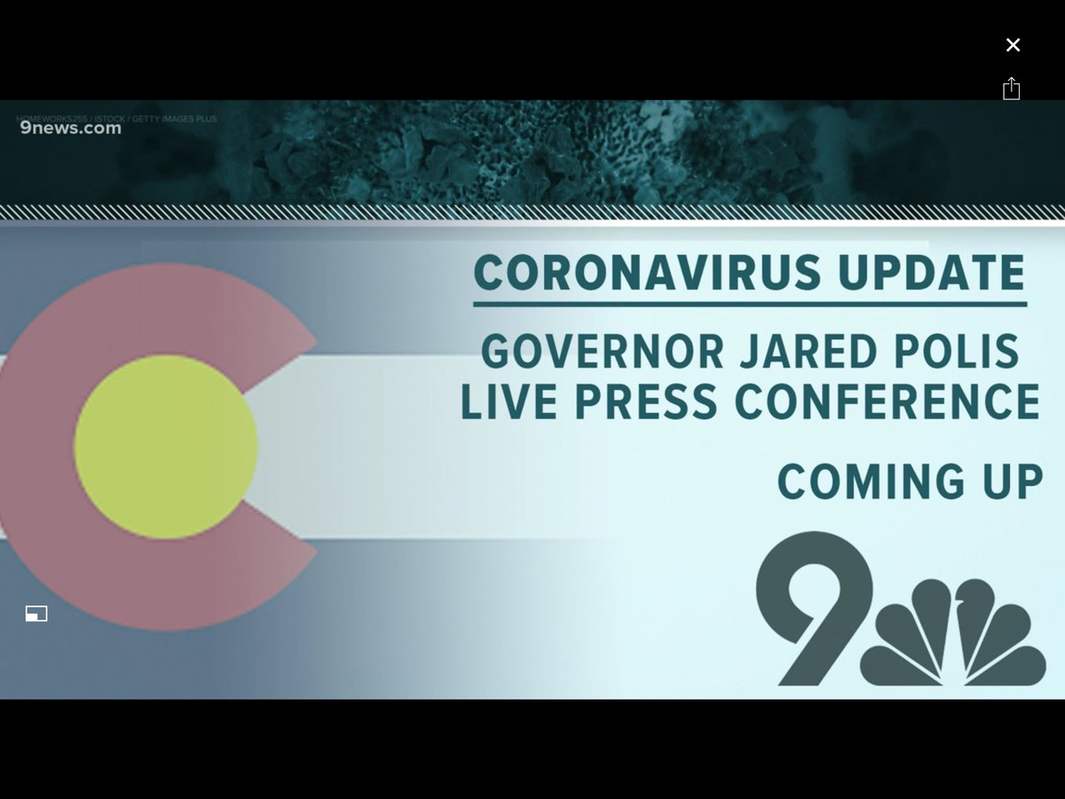 Awaiting briefing from  @GovofCO Polis (scheduled for 1:30) where reporters will be asking about restraueant reopening plan & state modeling calling for long-term social distancing restrictions. Will thread details and terrible hot takes here.  #9News  #COVID19colorado