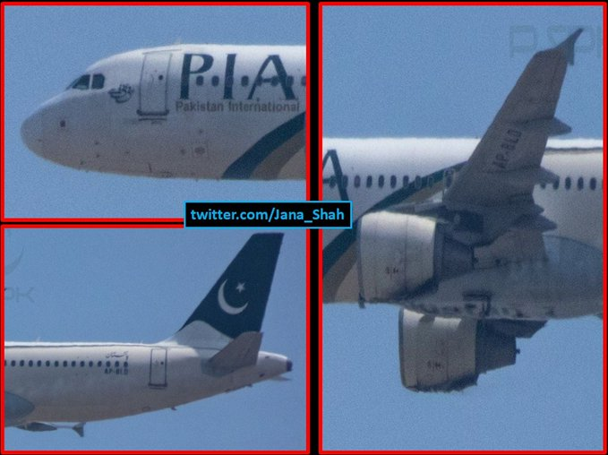 Facts & Findings  #PK8303 / CFM56-5B4/P >>A320-214-2274 >>>Mayday 22-5-2020NO friction marks seen under cockpit, tail lower fuselage areaBlack smoke markings under both engines belly (Fan Cowl + Fan Reverser area),Turbine air inlet cowl lower lip area had no black smoke marks