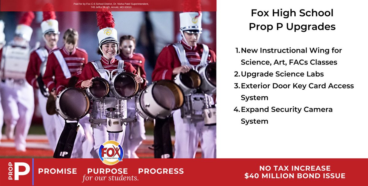 DocSchwalbe's tweet image. Ridgewood is beautiful &amp;amp; modern.  Not every Fox school is. 
 Meramec Heights is 60 and desperately needs renovations.  Guffey needs a secure entrance.  Fox High needs modern classrooms.  Prop P is on the ballot a week from today.  Let's invest in our kids &amp;amp; community on June 2nd.